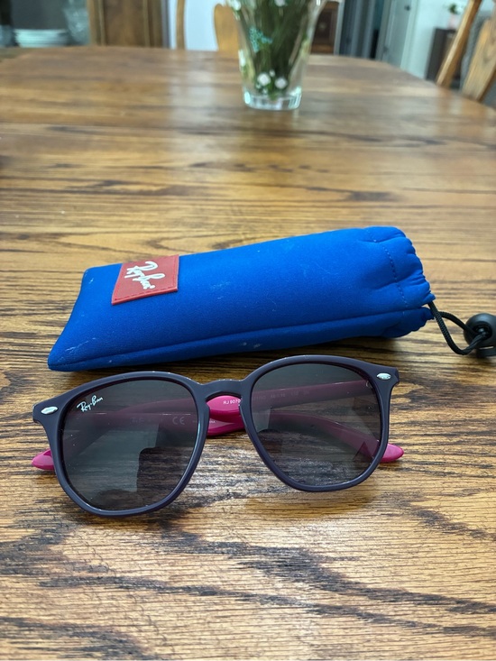 Ray-Ban Other - Authentic Ray-Ban Kids Purple Frames with Pink Temples and Blue Pouch